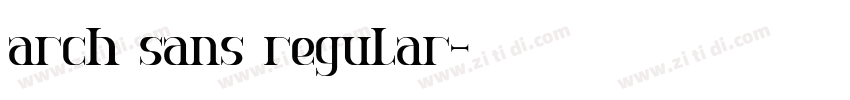 arch sans regular字体转换